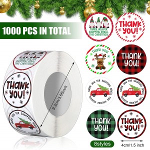 Thank You Stickers Customized Printed Adhesive Packaging Label Sticker